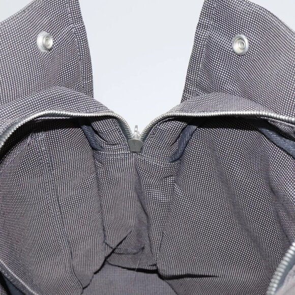 HERMES Her Line MM Hand Bag Canvas Gray Auth 103385 - Picture 11 of 16